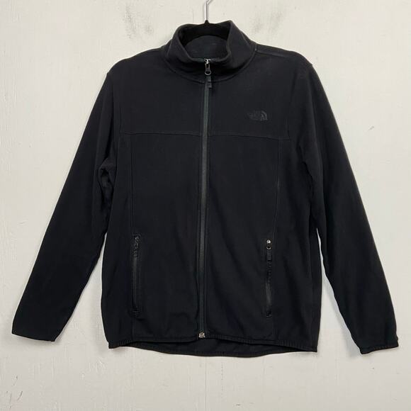 The North Face Womens Black Long Sleeve Fleece Full-Zip Jacket Size Medium - Picture 1 of 9